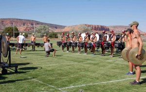 Jordan Brooks' drumline finds a beautiful setting to practice
