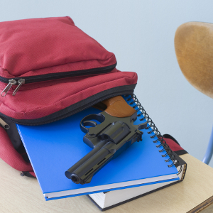 gun in backpack