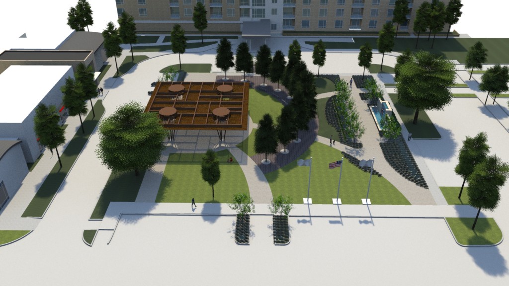 A new 'Central Park' will be the focal point of the C.C. Young campus at Mockingbird and West Lawther Drive.