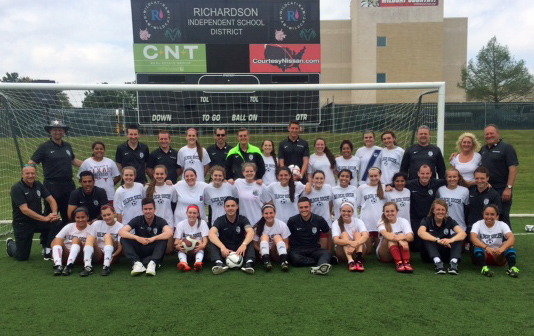 Lady Wildcats with the British Lads of Dallas Cup