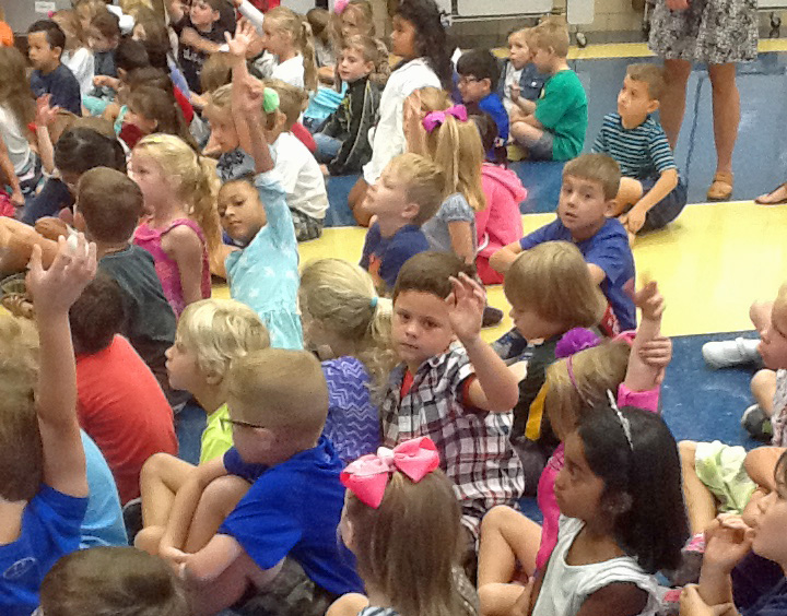 The White Rock Elementary kindergarten hears from Mike Cothern