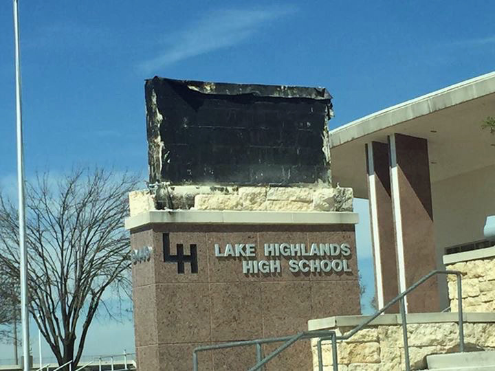 Old marquee at LHHS