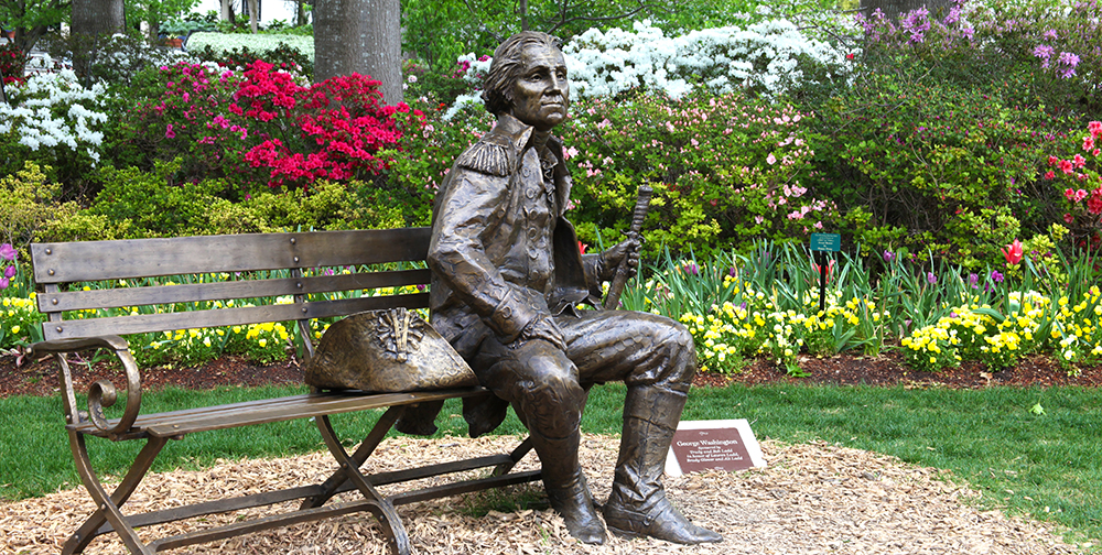The Dallas Arboretum offers “The Great Contributors,” a display of bronze sculptors of legendary figures by Gary Lee Price. 