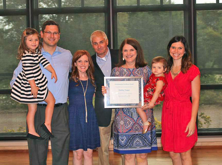 Debbie Yarger with husband, Chris, daughters, Katy and Abby, and Abby's family