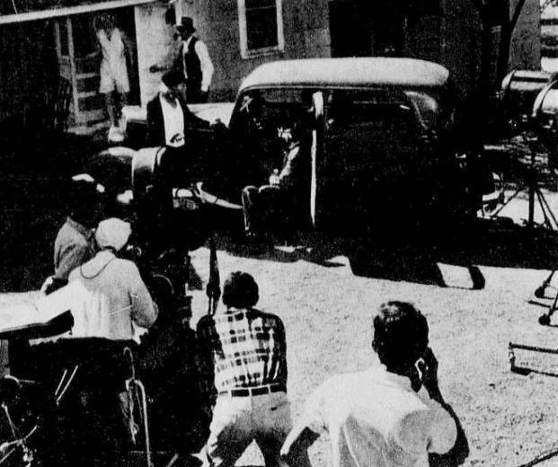 Filming on Greenville Ave. near Park Ln. Dallas Morning News archives 