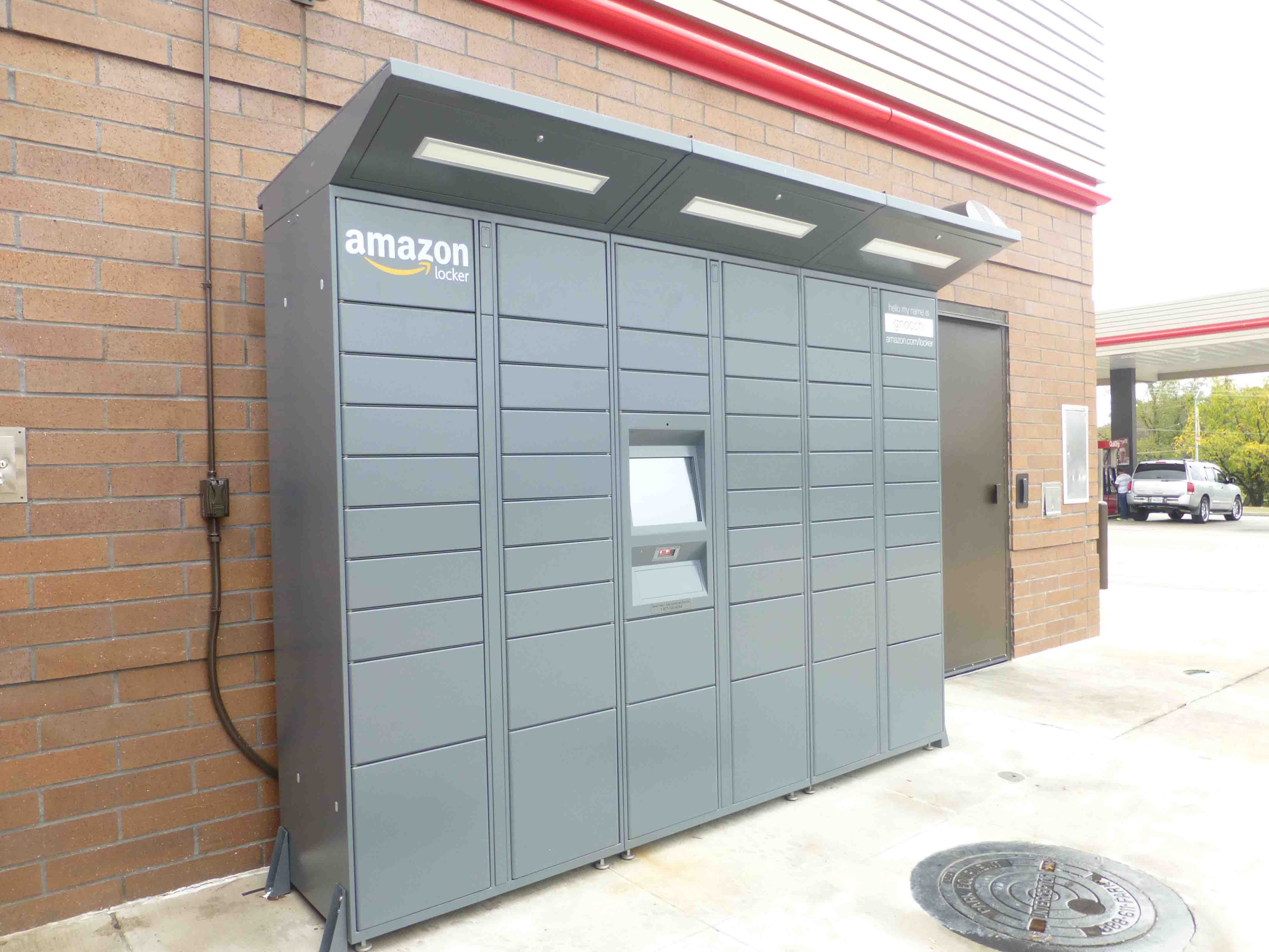 Amazon Lockers have been installed at Quik Trip, 6060 Skillman Road