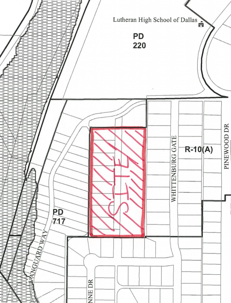 The 5-acre property is currently undeveloped but could hold 48 single-family homes. 