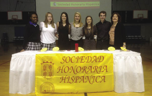 Recent inductees into the Spanish Honor Society