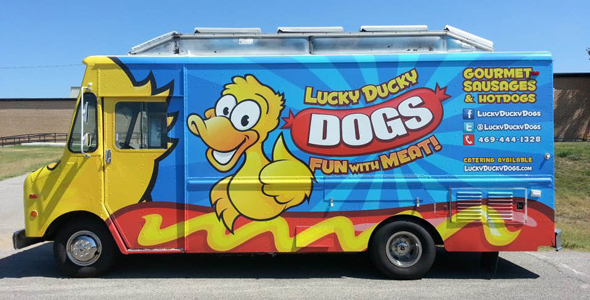 The new Lucky Ducky Dogs food truck