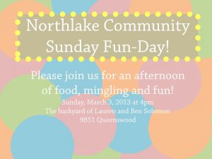 Northlake invitation