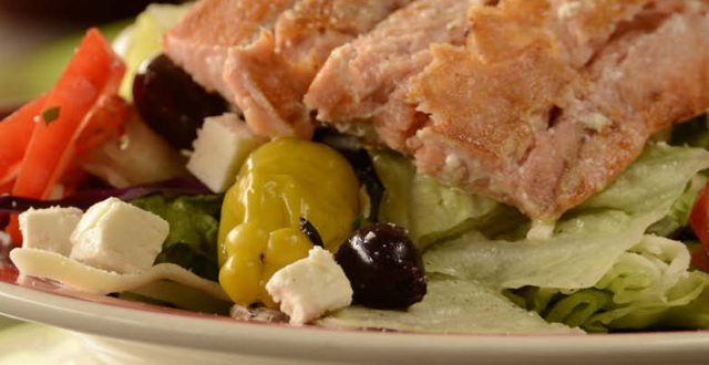 Grilled salmon salad. Photos by Mark Davis