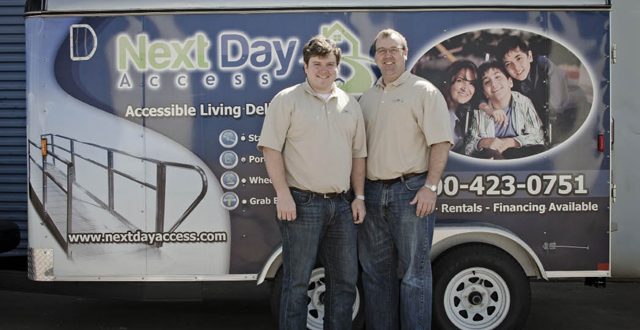 David Self and his son photo by Wade Griffith