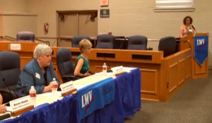 Greenhaw and Chumney faced off last month at a Women's League forum