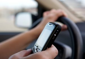 Texting behind the wheel: iStock