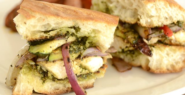 Chicken ciabatta with sweet potatoes: Mark Davis