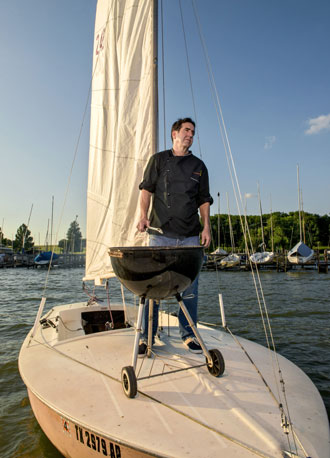 Roger Kaplan chills and grills at White Rock: Photo by Danny Fulgencio