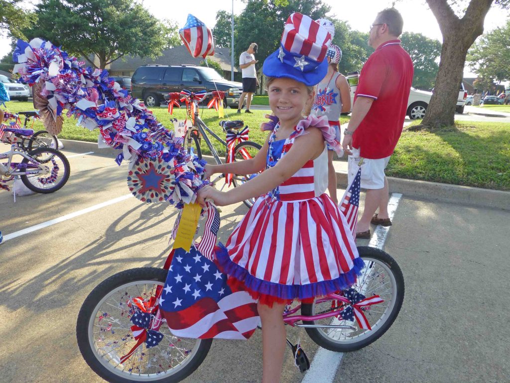 Another ribbon winner, for her decorated bike