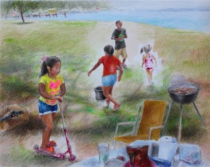 Refreshing Journey exhibit: Painting by artist Jenny Hong Delaughter 