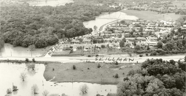 Merriman Park, between Skillman and Abrams in Lake Highlands, was acquired by the city in 1955 and renamed RP Brooks Park in 1986. Abrams hasn’t always been elevated like it is today. The flooding is why there is a bridge. And you know, some things haven’t changed. It sometimes still goes underwater. It’s still a flood plain.