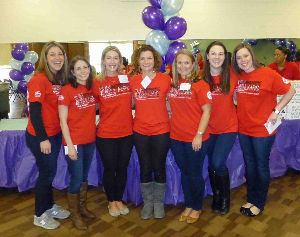 LHJWL volunteers Priscilla Lewis, Ashley Groover, Kelly Musgrave, Lauri Griffith, Julie Goodale, Jessica Baker and Lindsey Halford