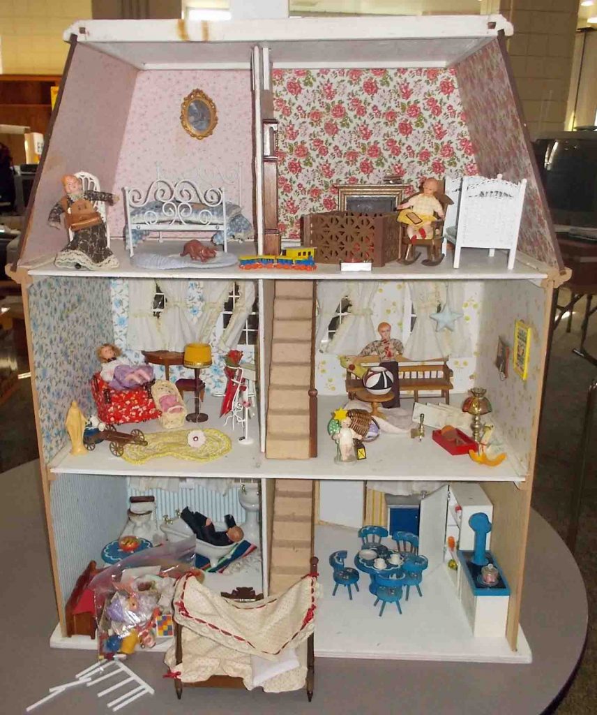A dollhouse for sale at last year's LHUMC garage sale