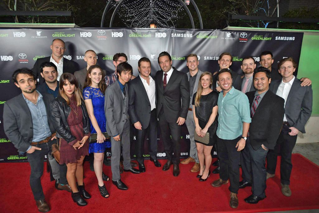 Project Greenlight: Matt Damon and Ben Affleck (center) and Kirk Johnson (far right)