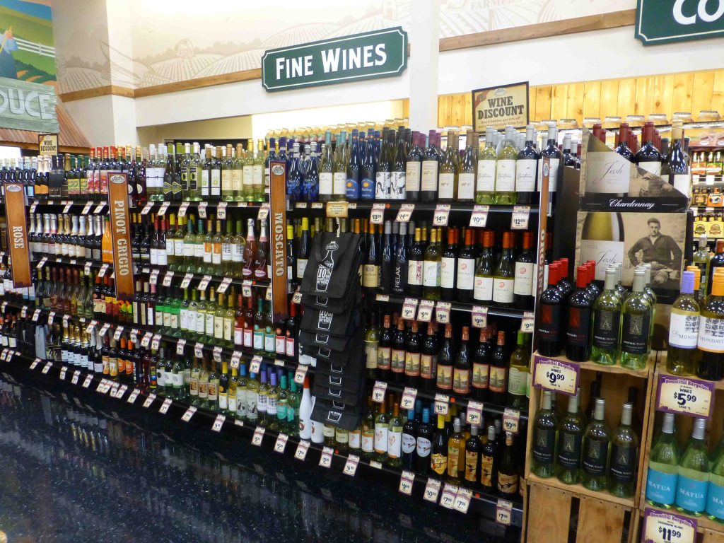 Sprouts wine section