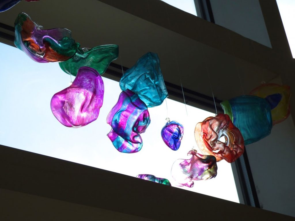 Chihuly window creations. Photo by Kristen Harris.