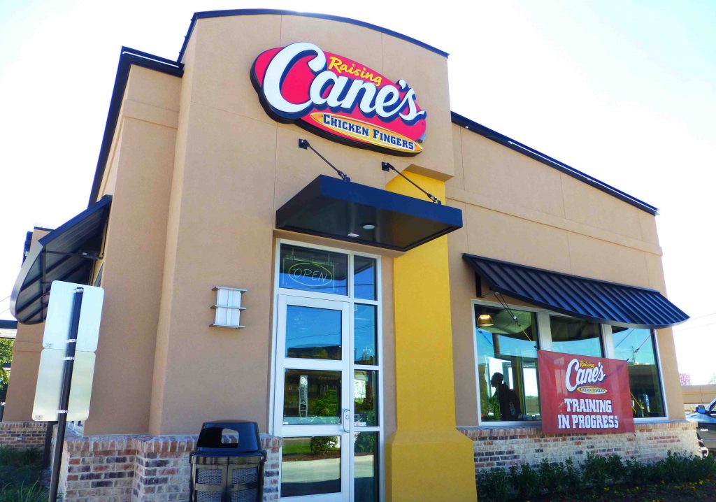 The new Raising Cane's store at Forest and I-75