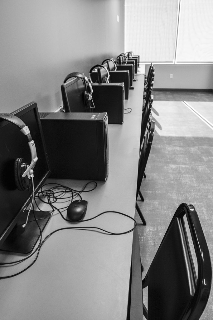 The community center is equipped with computers, a printer and wi fi for the residents of Vickery Meadow.