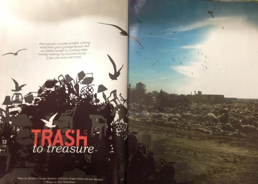 Opening spread of the 2009 trash story