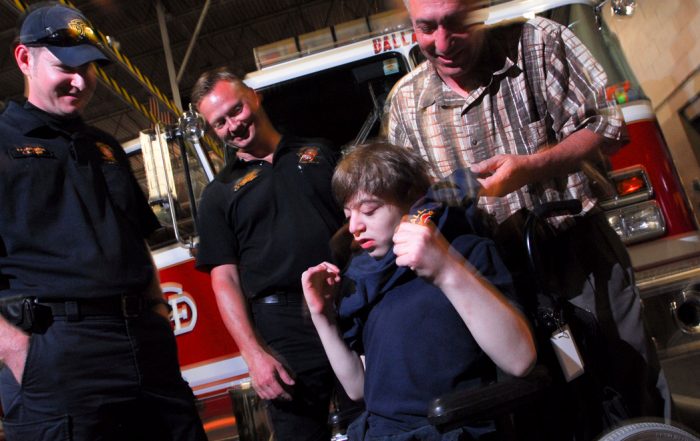 Nicholas Calabro pictured with his two rescuers, who reunited after a near-drowning. (Advocate Archive Photo)
