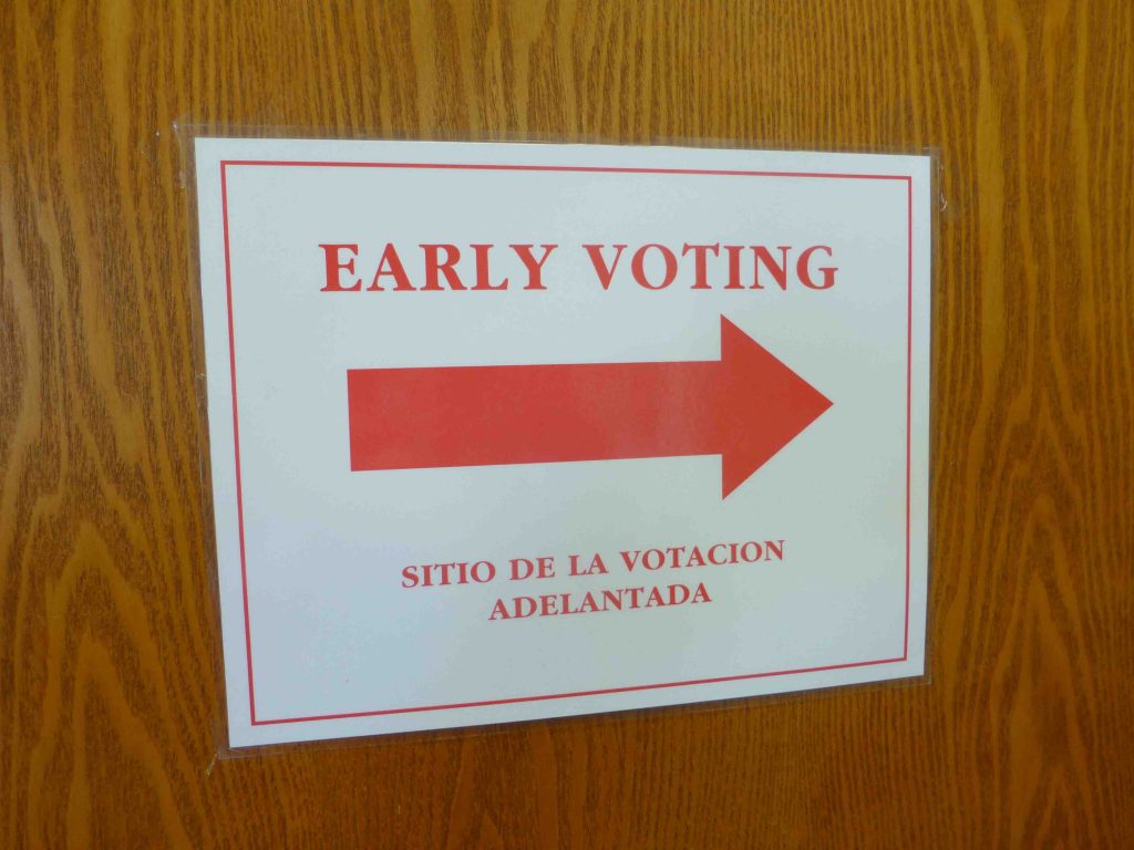 Early voting began Monday