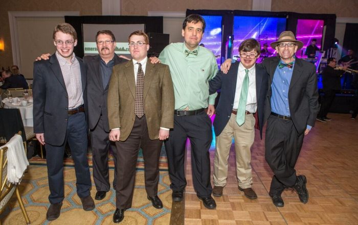 Ben Rubarts, Manuel Ramirez, Kalin O'Brien, Andy Morrison, Howdy Homemade Ice Cream Vice President Coleman Jones, and Howdy Homemade Ice Cream Owner and Award Recipient Tom Landis