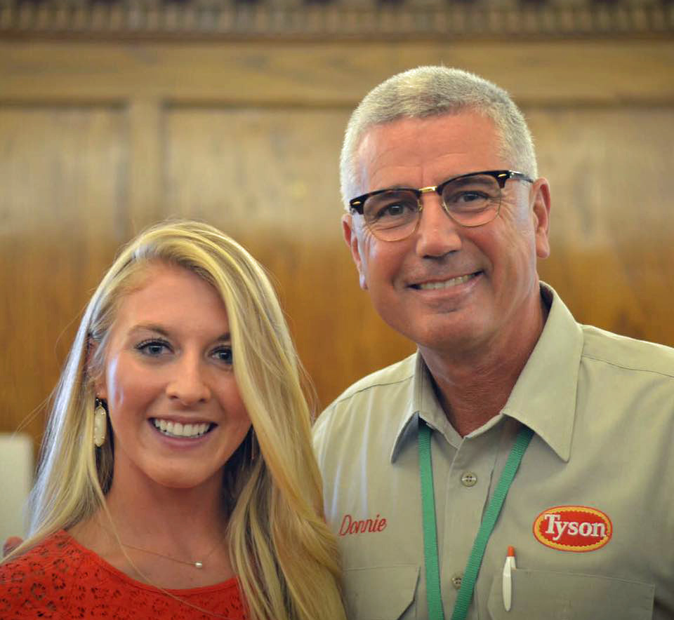 Sarah with Donnie Smith, CEO of Tyson Foods