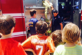 Firefighters give LH students a tour of fire engine 57