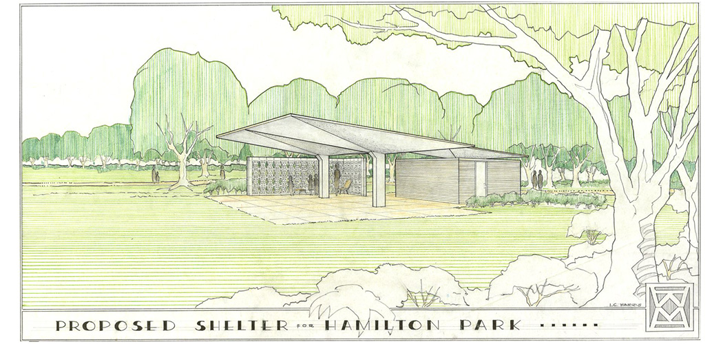 An early rendering of Hamilton Park (courtesy Dallas Municipal Archives)