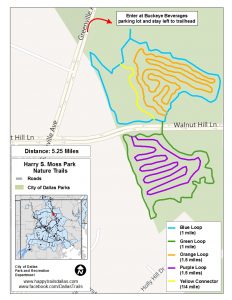 Harry S Moss Trails (Map courtesy of the City of Dallas at happytrailsdallas.com/trail-maps)