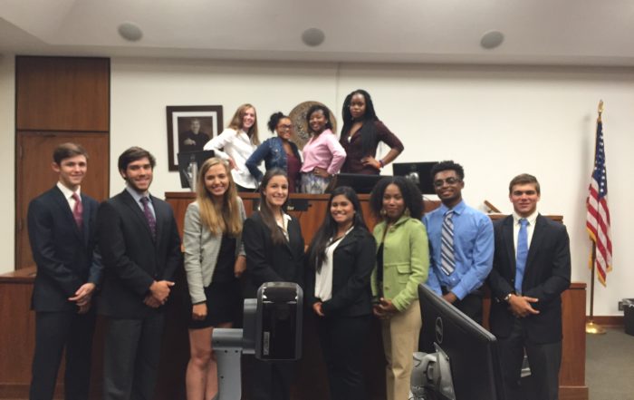 The 2016 Lake Highlands High School Mock Trail team.