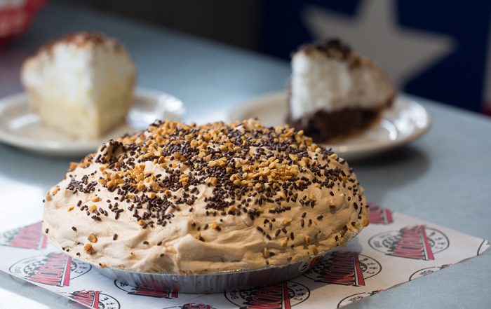 Peanut butter chocolate pie. Photo by Kathy Tran