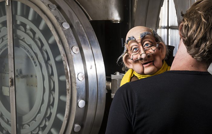 Will Schutze and Scrooge (Photo by Danny Fulgencio)