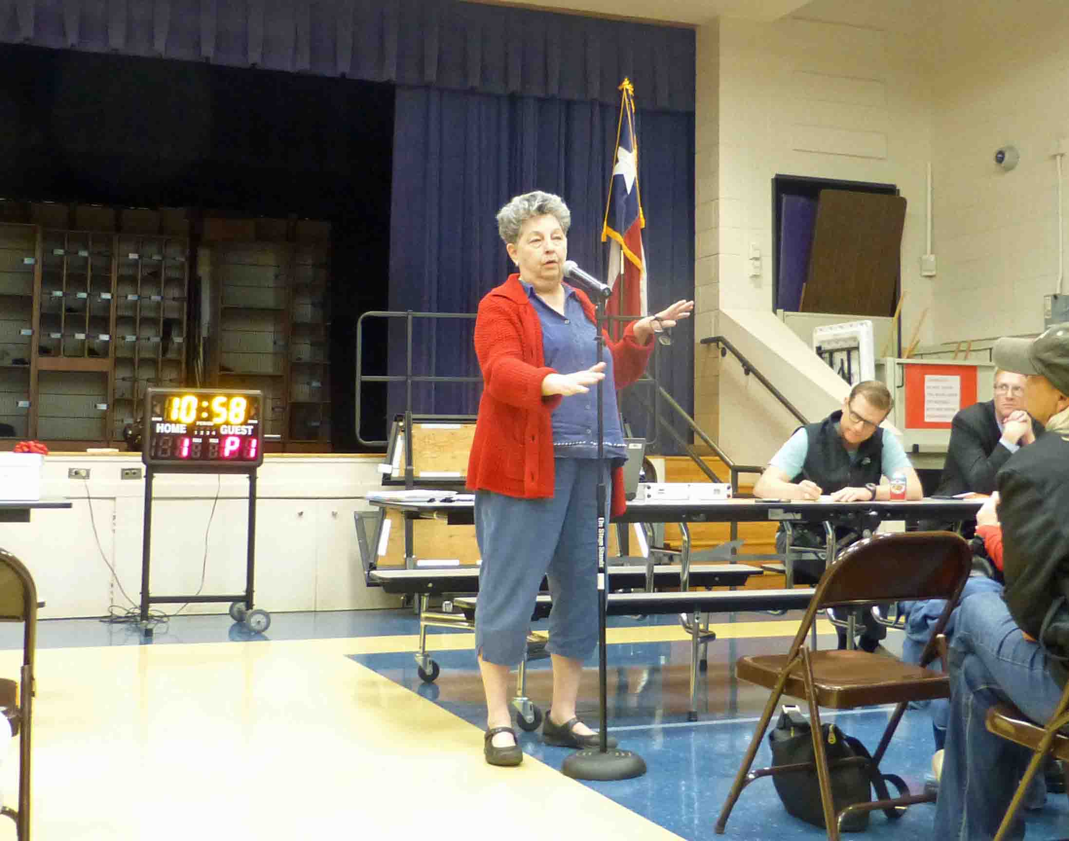 Joyce Butler speaks to the White Rock Valley Neighborhood Association