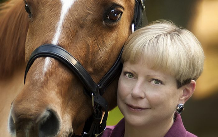 Lynne Roberts and her horse, Taz