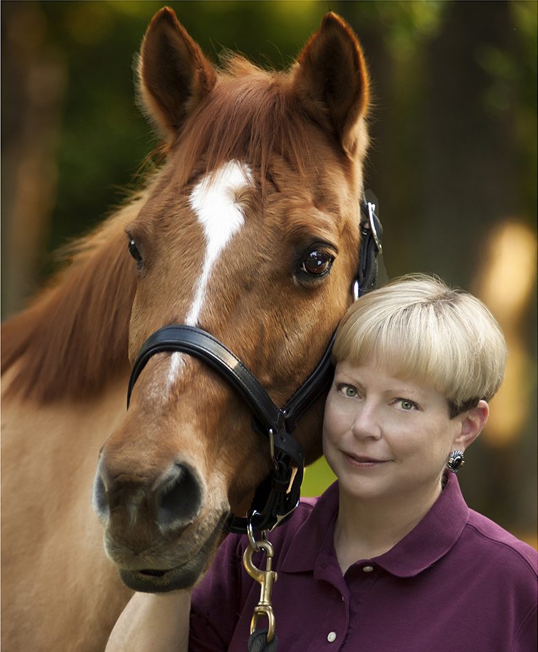 Lynne Roberts and her horse, Taz