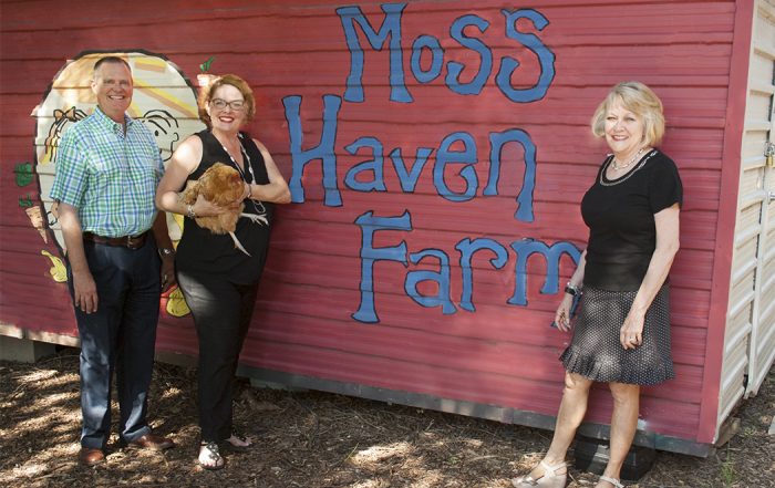 Elizabeth and Doug Selzer and Jan Stell at Most Haven Farm.