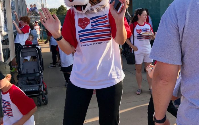 The fifth-annual softball game between Wallace and Lake Highlands elementary on Sept. 21, 2017. (Photo courtesy of Ashley Jones)