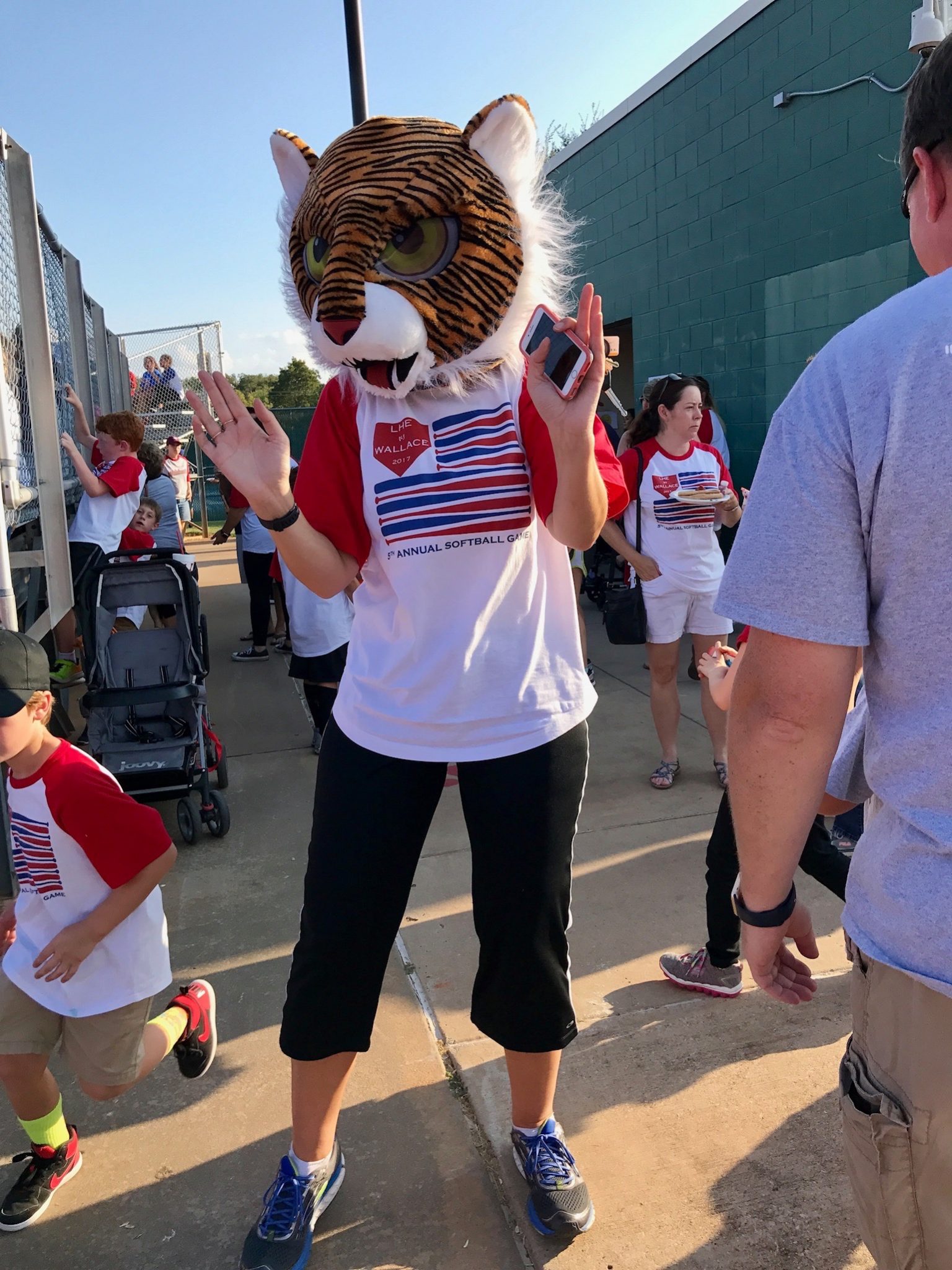 The fifth-annual softball game between Wallace and Lake Highlands elementary on Sept. 21, 2017. (Photo courtesy of Ashley Jones)