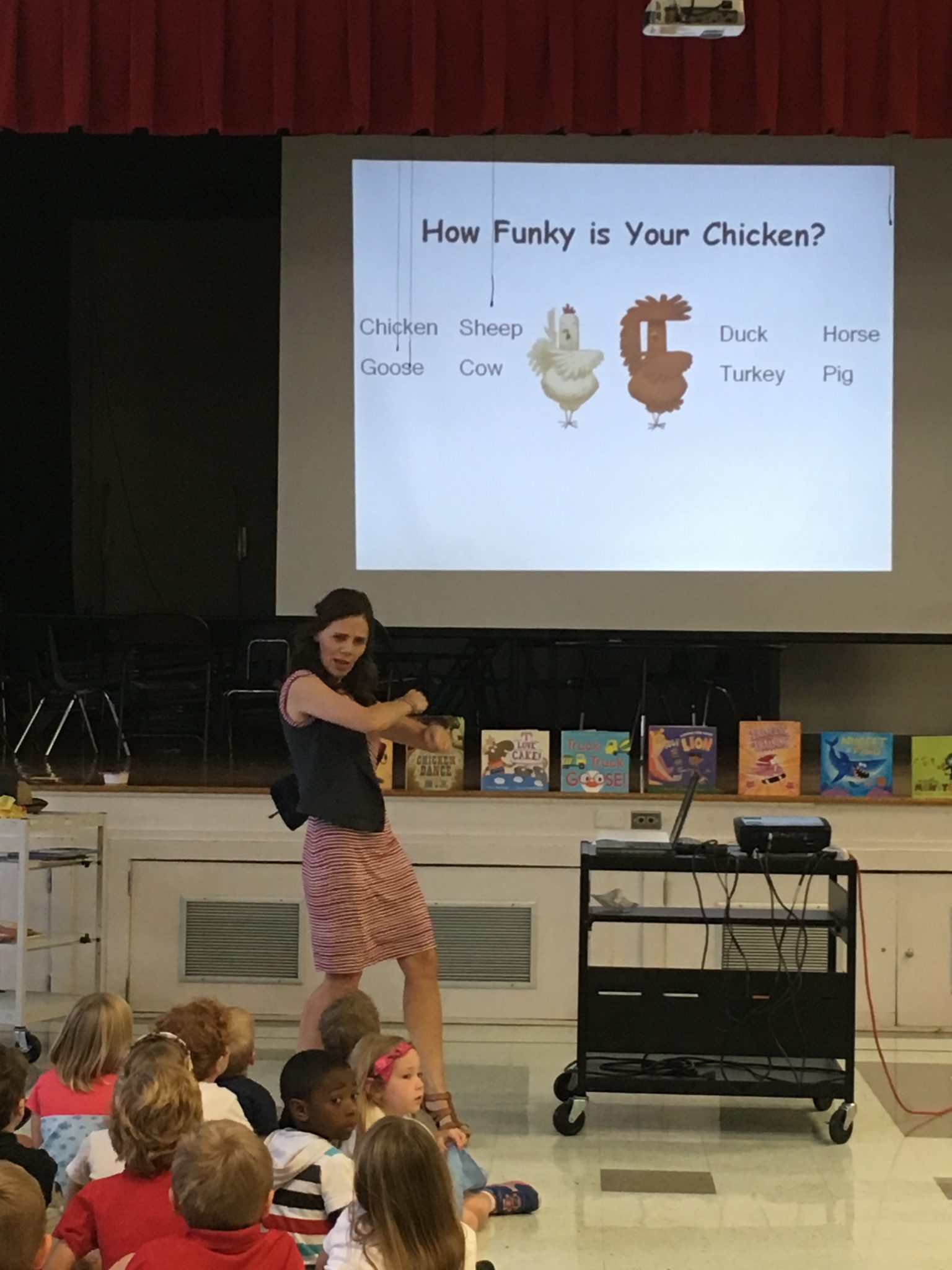 Tammi Sauer shares her children's books with Lake Highlands Elementary.