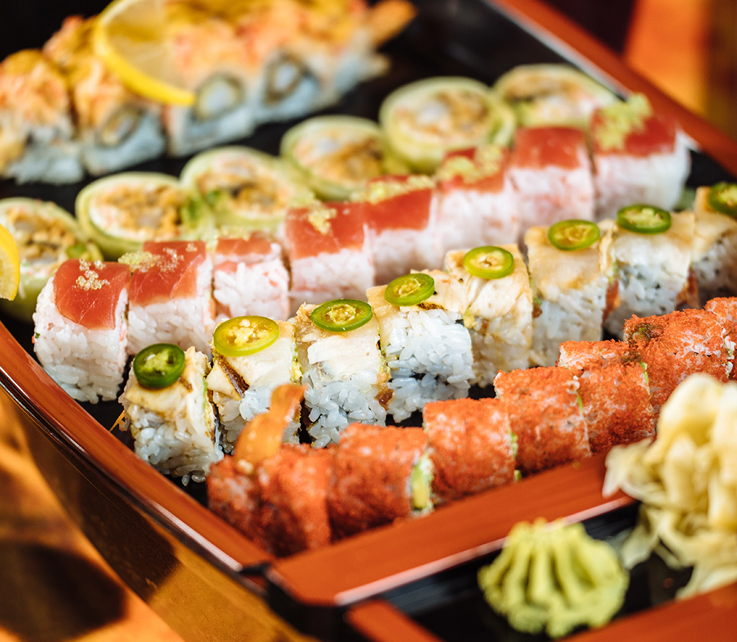 The Nebraska sushi platter. (Photo by Kathy Tran)