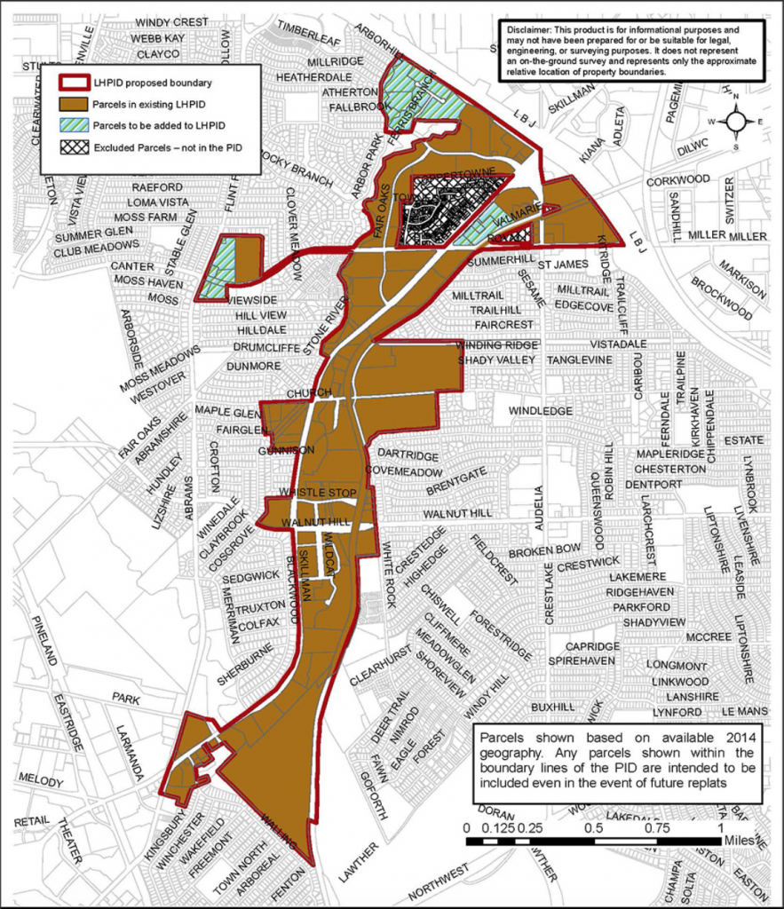 Boundaries of the Lake Highlands PID, which went into effect in 2009 and was renewed for another seven years in 2015. 